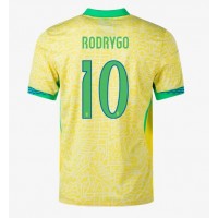 Brasilien Rodrygo Goes #10 Fußballbekleidung Heimtrikot Copa America 2024 Kurzarm